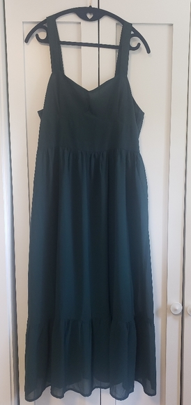 Leanna Zipper Fixed Straps Fitted Waisted A-Shape Dress - Picture 3 of 8